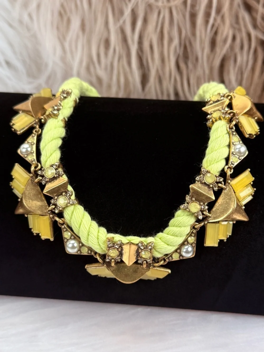 NWT green and brass tones, J.Crew costume necklace